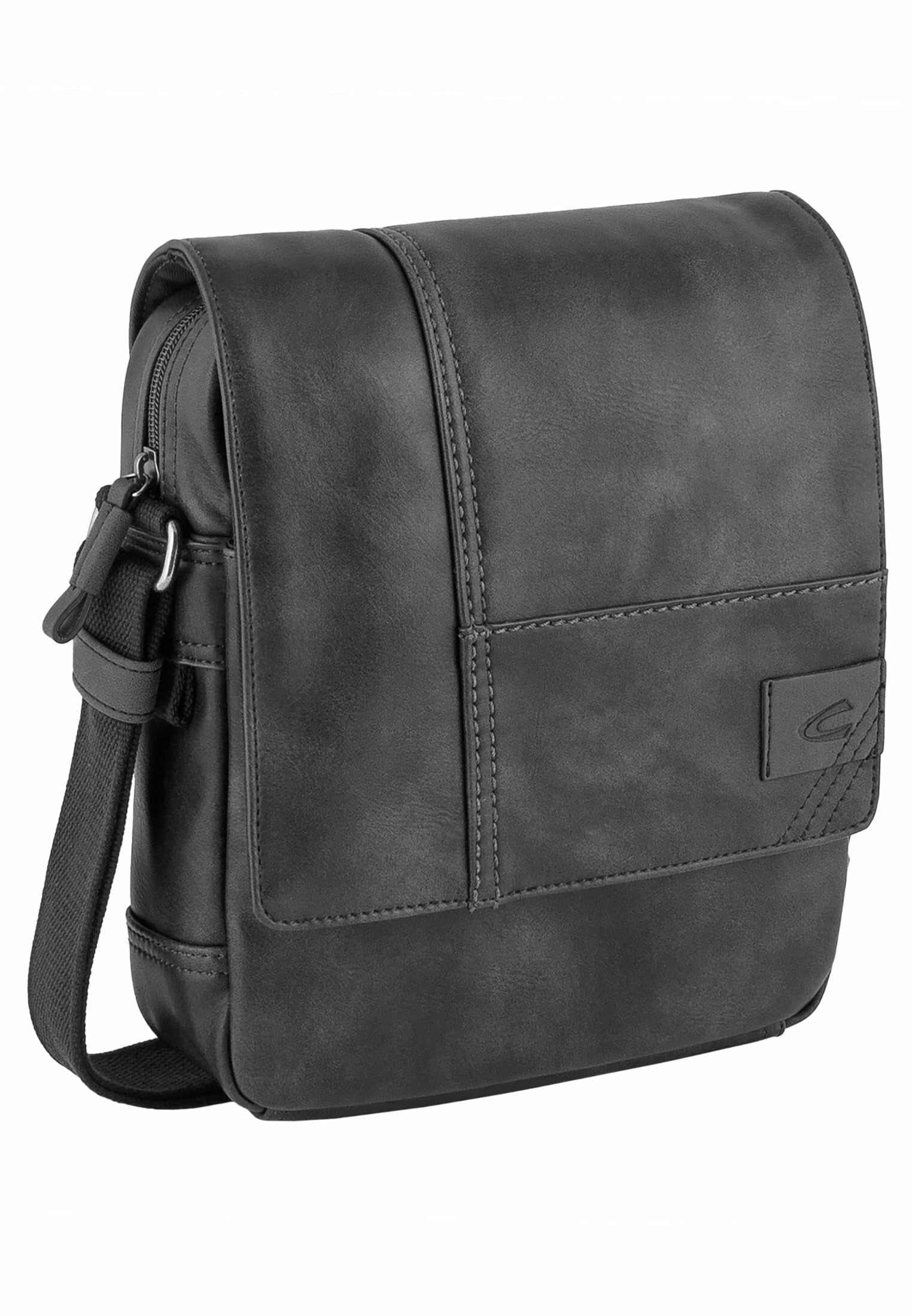 camel active Umhängetasche; 251 Laos Messenger Bag, 27 cm, Black (Schwarz)
