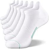 FITRELL Men's 6 Pack Ankle Running Socks Low Cut Cushioned Athletic Sports Socks 7-9/9-12/12-15