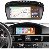 BARGGN Wireless CarPlay/Android Auto 8.9 Inch Touchscreen for BMW 3 Series E90/E91/E92/E93, 5 Series E60/E61/M5 (2005-2008) with CCC System, Car Radio Receiver, Multimedia, Bluetooth, Car Stereo
