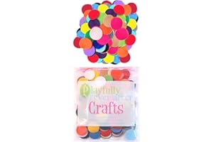 Playfully Ever After Mixed Color Assortment of Craft Felt Circles (1 Inch - 100pc)
