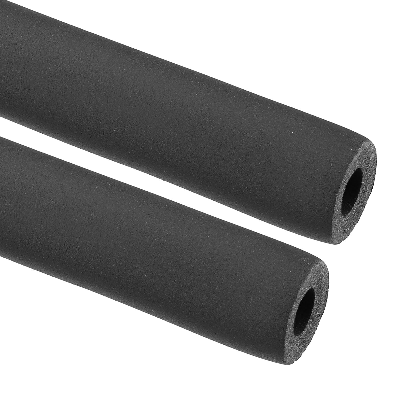 PATIKIL 66.9" L x 3/4" ID x 0.4" T Pipe Insulation Foam Tube, 2Pcs Water Pipe Insulation Tubing Heat Preservation for Plumbing Water AC Pipe Sprinkler Spigot, Black