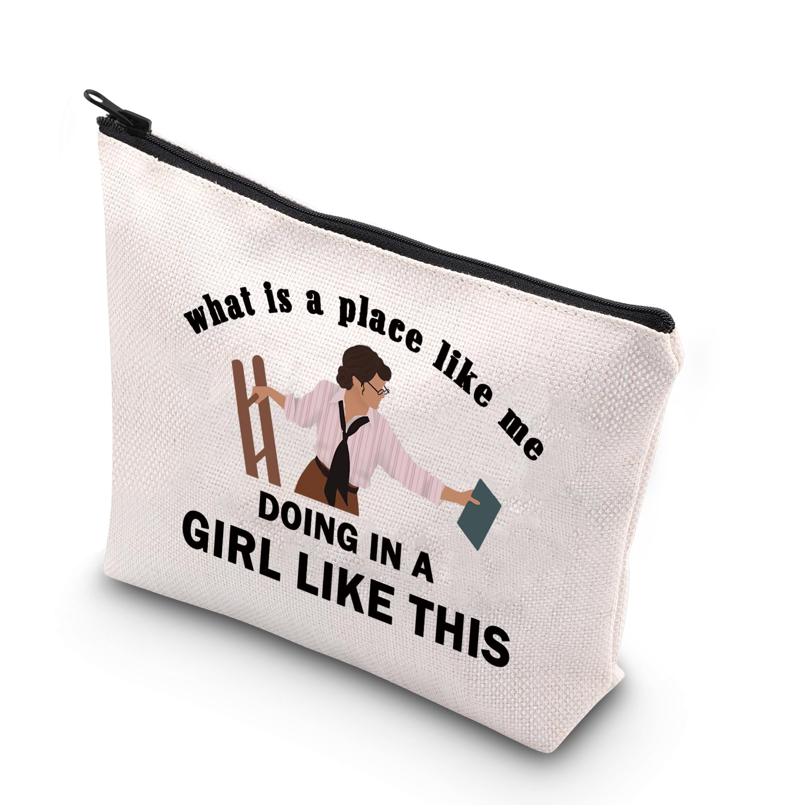 PLITI Mummy Movie Inspired Gift What is A Place Like Me Doing in A Girl Like This Makeup Bag Mummy Movie Lover Gift (Place Like MEU)