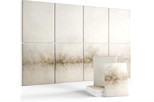 FLUXYNARA Wall Art Acoustic Panels,70''×47''Sound Absorbing Panels-8-Pack with 60 Adhesive Tabs, Decorative Sound Absorbing Panels for Living Room and Recording Studio, Offices-Dawn Embrace