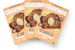 Cravings by Chrissy Teigen Ultimate Banana Bread Mix, Fast and Easy No bananas needed Only 03 Ingredients Eggs, Oil and Water, 18.75 oz (Pack of 3)
