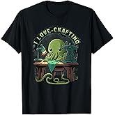Cthulhu I Love Crafting, Funny Cute Sewing Cthulhu T-Shirt