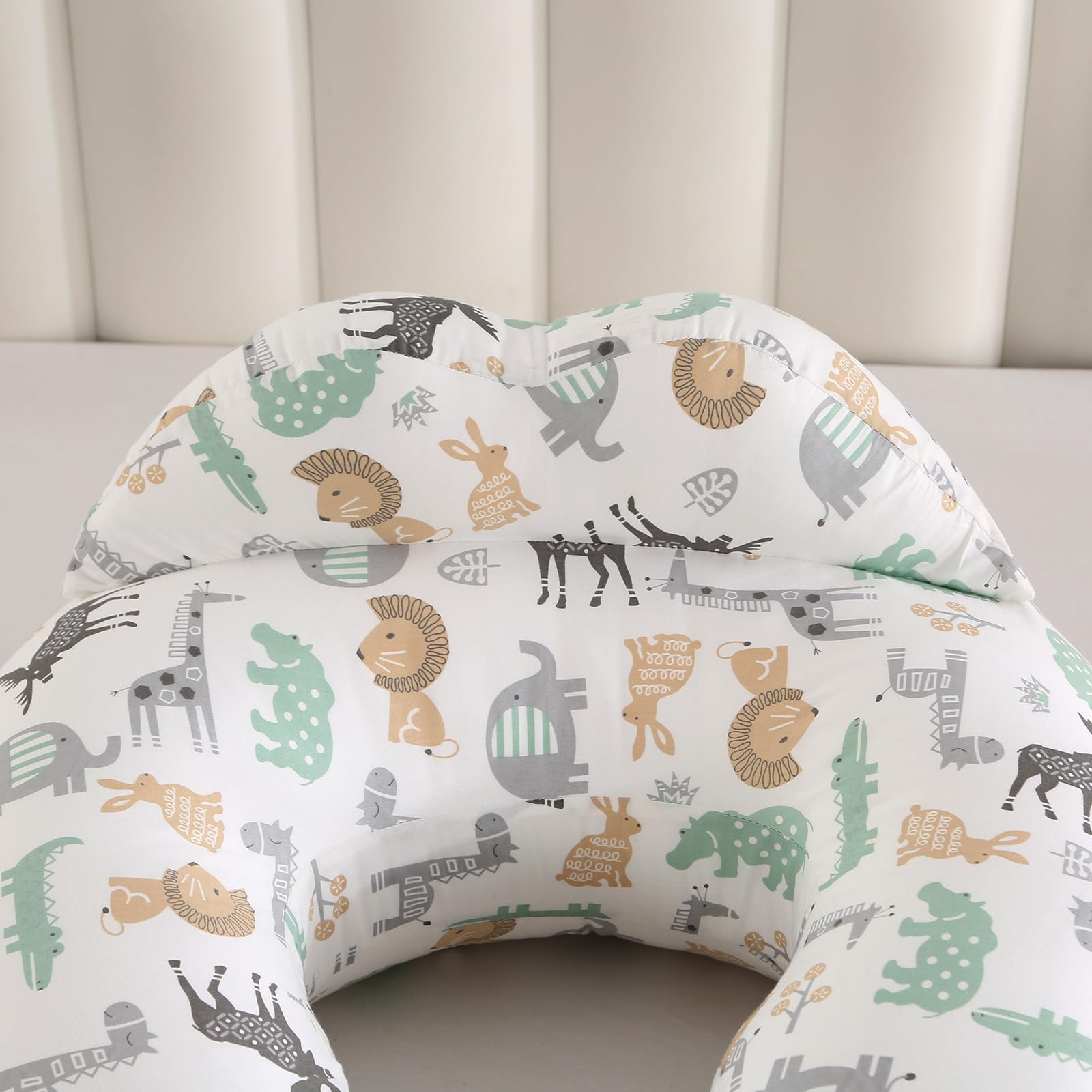 BATTOP Nursing Pillow for Breastfeeding,Bottle Feeding, Plus Size Breastfeeding Pillows with Adjustable Waist Strap Removable Cover, Extra Pillow on Top for More Support for Mom