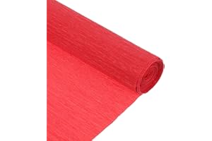 MECCANIXITY Crepe Paper Roll 8.2ft Long 10 Inch Wide for Wedding Ceremony Various Large Festivals Decoration,Red