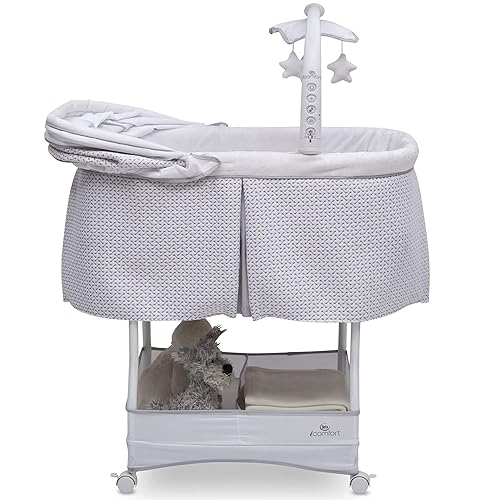 Baby Bassinet Smooth Glide Bassinet Delta Children Flora Gliding
