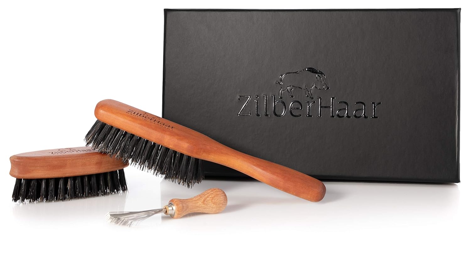 ZilberHaar Beard Brush Set Soft Bristles Soft Bristled Beard Brush