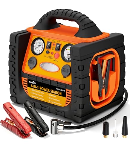 Amazon.com: Car Jump Starter with Air Compressor, 1800A Battery