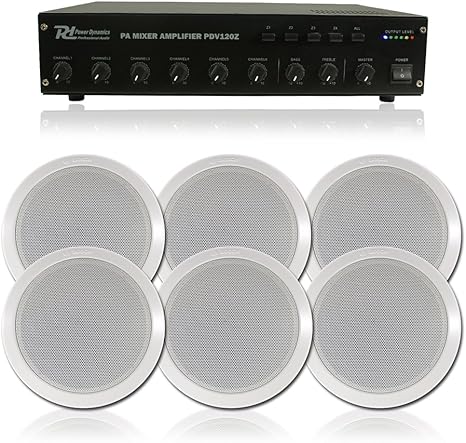 6x Bosch Ceiling Speakers 100v Line Amplifier Amazon Co Uk