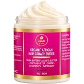 Chebe Hair Growth and Thickening Butter - Ayurvedic Deep Conditioner with Shea, Cocoa, Mango Butter, Fenugreek, and Rosemary for All Hair Types, 8 oz