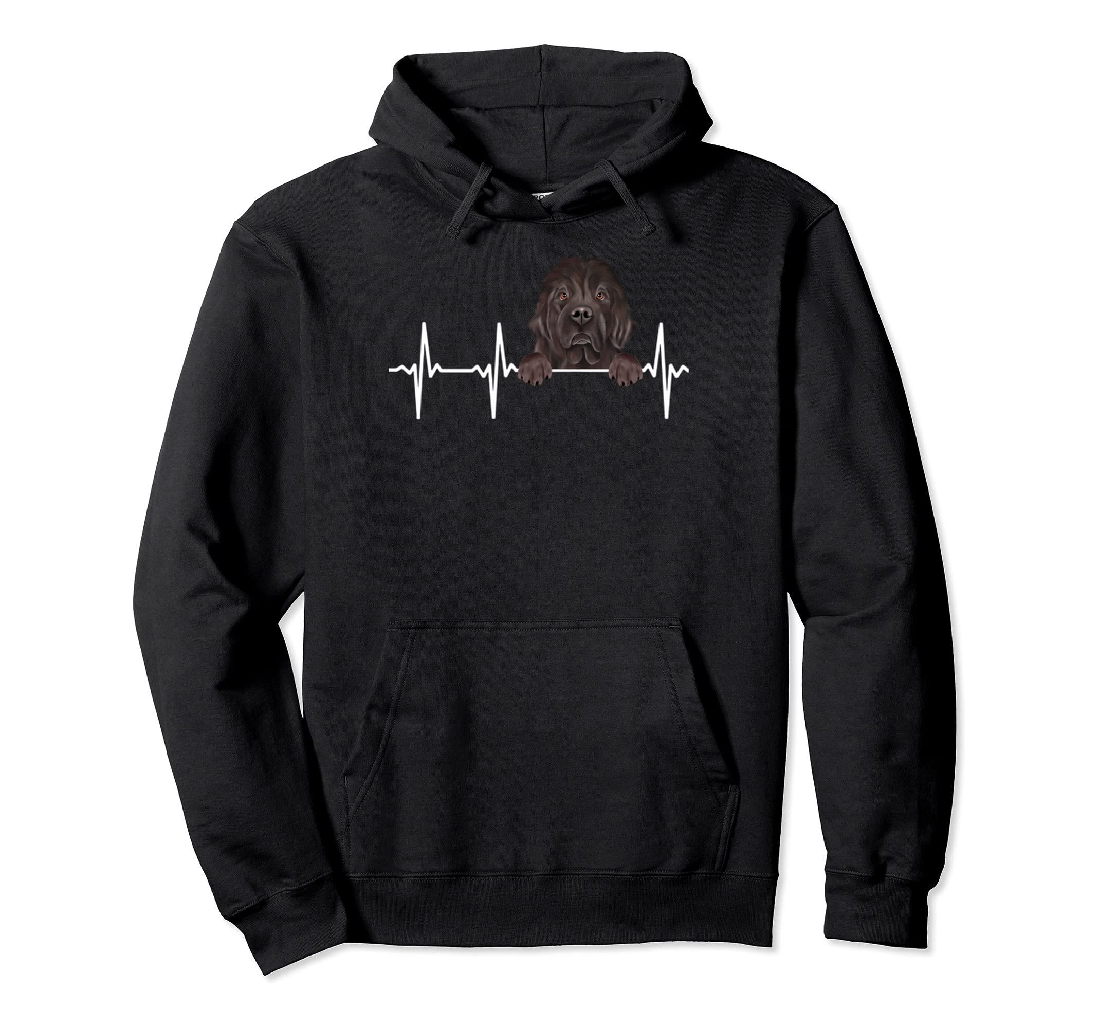Funny Dog Heartbeat For Newfoundland Lovers Pullover Hoodie