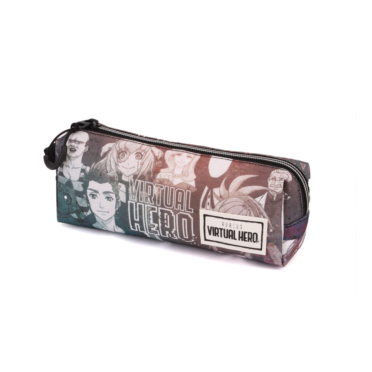 Virtual Hero VH-Square HS Pencil Case, Brown, 21 x 7 cm