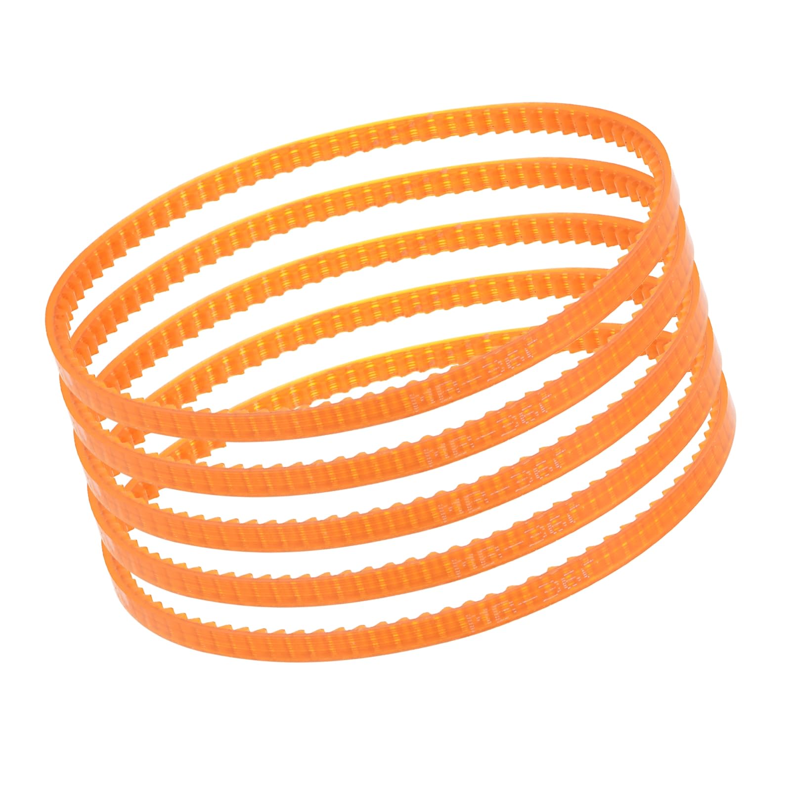 Kozelo 5Pcs MB360 Standard Sewing Machine Motor Belts - [360mm Girth x 4mm Thickness ] Polyurethane Motor Drive V-Belt for Household Electric Sewing Machine Use, Single Tooth, Orange