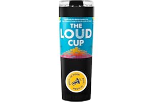 The LoudCup 23oz Reusable Water Bottle (Jet Black) – 2-in-1 Travel Tumbler & Noisemaker – BPA-Free, Blow Horn & Cup with Slid