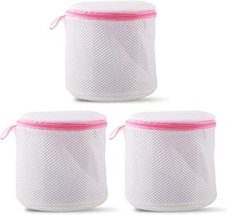 flintronic BH-Wäschebeutel, Wiederverwendbare Wäschesack mit Reißverschluss, für BHS, Kleidung, Socken, und Baby Kleidung Usw, 3er Set - Rosa