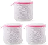 flintronic 3 x Cylindrical Laundry Bags with Zip - Mesh Washing Net Set view 9
