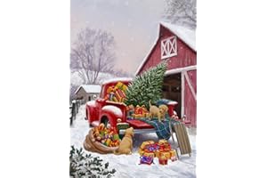 ENIREF Christmas Diamond Painting Kits for Adults - 5D Dog Diamond Art Kits, Full Drill Diamond Painting, Gem Arts and Crafts for Beginner Kids Home Wall Decor 16 x 12 Inch