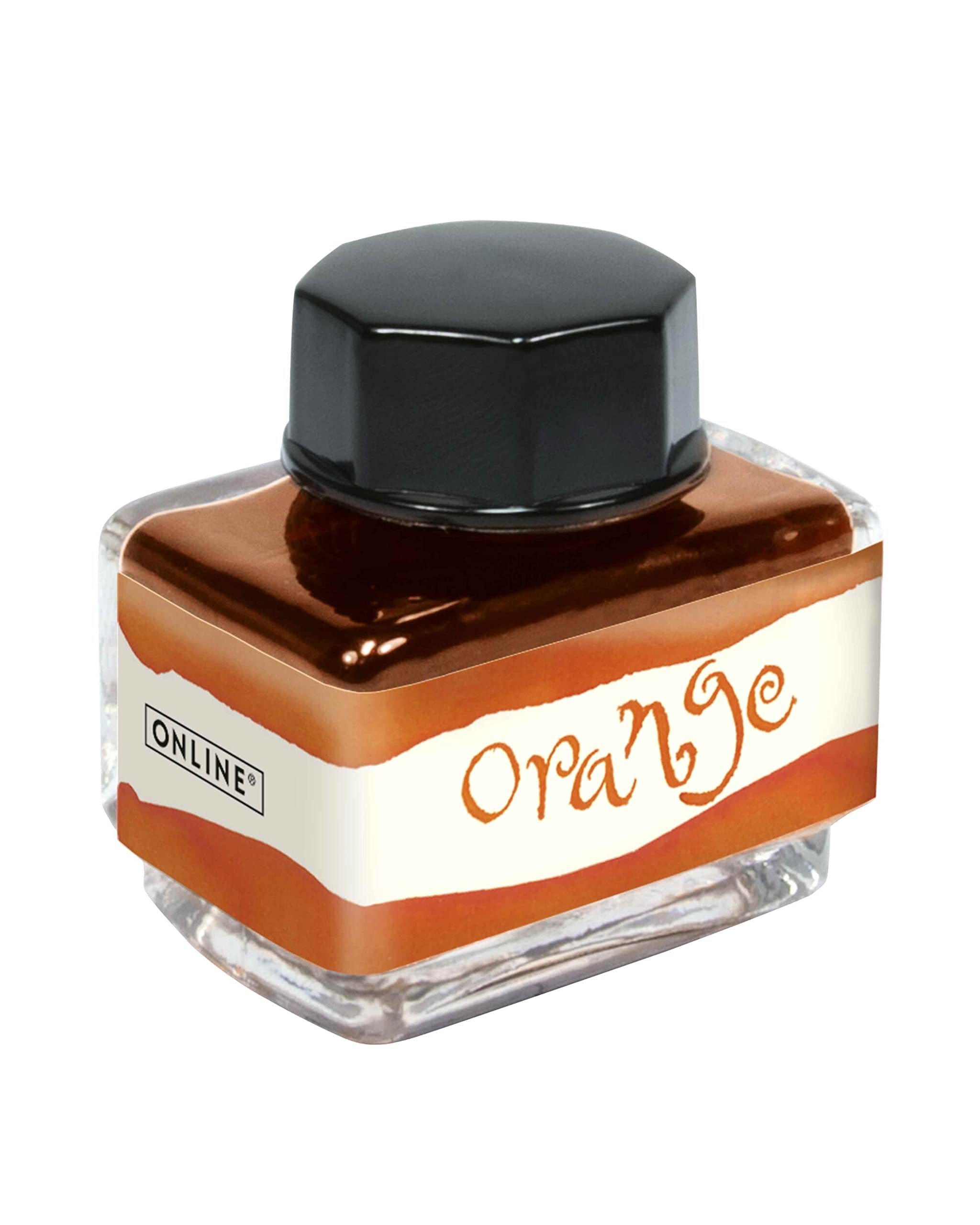 ONLINE Ink Orange, Ink Bottle 15 ml, Colourful Fountain Ink for Calligraphy, Handlettering, Writing Ink, Ink bottle for Converter, Waterbased Ink — image 1