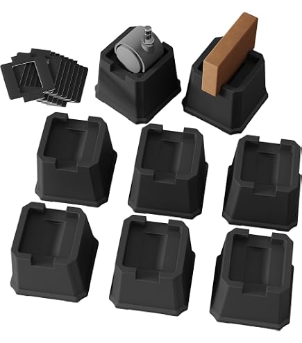 Napnapday 9-Pack Bed Risers 3 Inch - Heavy Duty Furniture Elevators For Wheels Of Beds & Couches - View #2