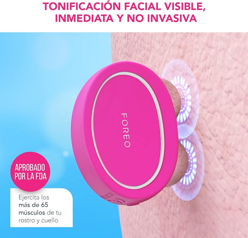 BEAR Masajeador facial eléctrico de microcorrientes - Define el contorno de la mandíbula - Lifting facial no invasivo - Anti arrugas - Seguro e indoloro - Fuchsia