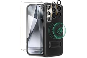 MOTIVE 5 in 1 Magnetic Case for Samsung Galaxy s24 Case, [10FT Military Grade] with 2X Screen Protector + 2X Camera Lens Protector, Slim Protective for Galaxy s24 case 6.1” | Black