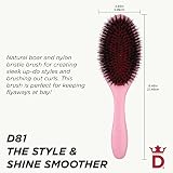 Denman Boar Bristle Hair Brush Style & Shine Smoother Pink Crush D81M view 2