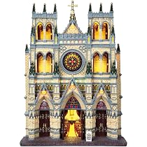 Lemax Europe Cathedral Lighted Façade - Battery Operated (4.5V) Christmas Village Building With Stained Glass Windows & Lights (#25334)