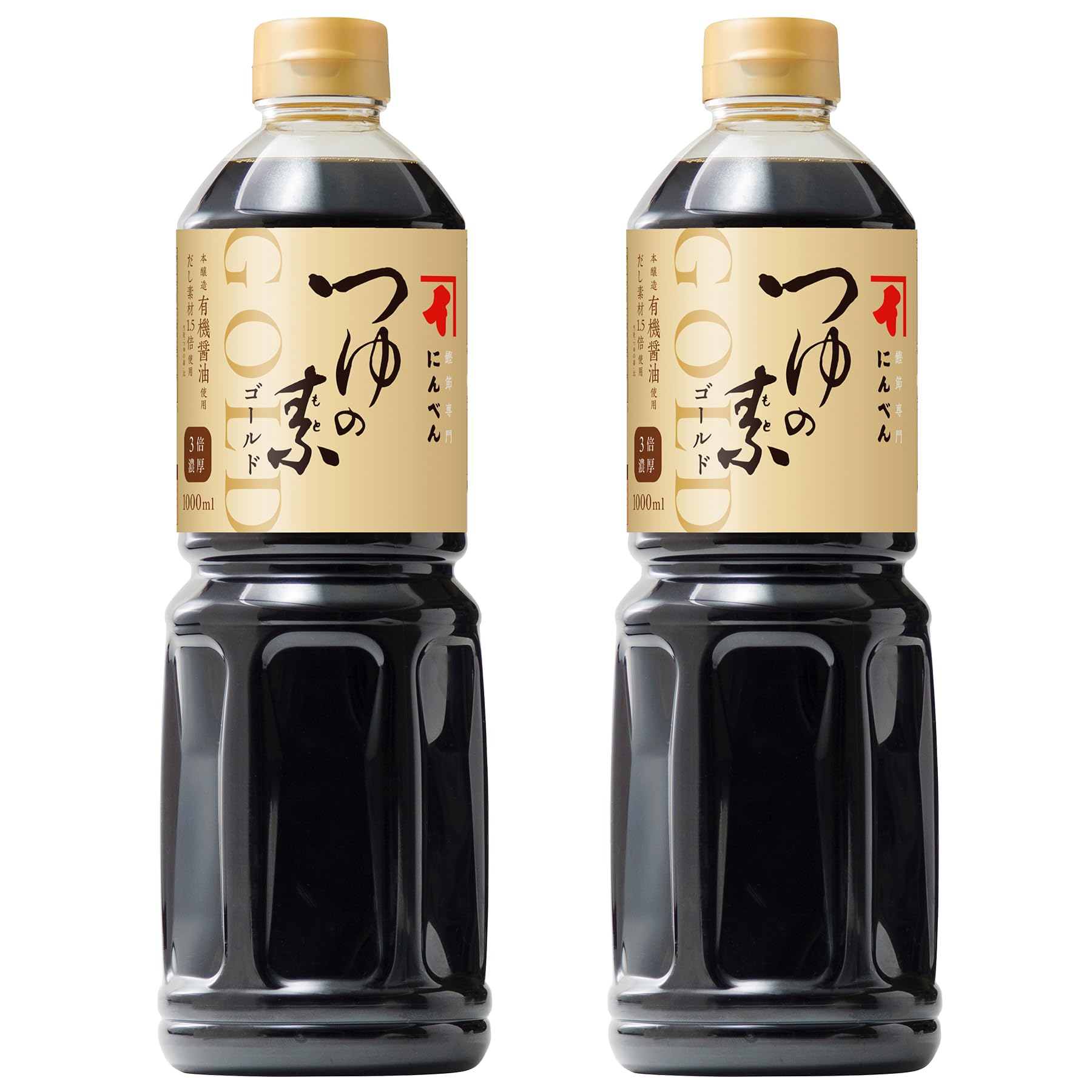 にんべん つゆの素ゴールド 1L×2本(3倍濃厚) [かつお節 昆布 めんつゆ] 1699年創業 鰹節・だし専門店のにんべん の商品画像
