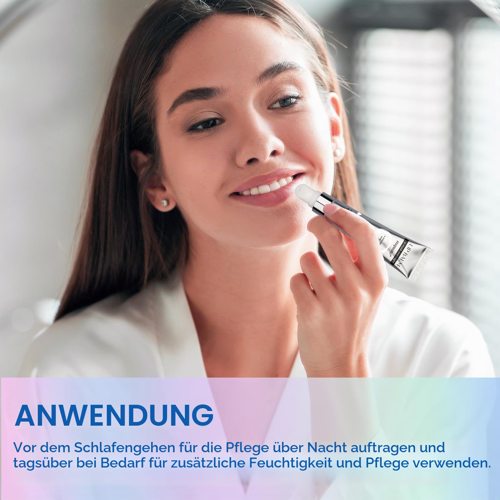 Suquato Lippenpflege: Lippenmaske overnight, Lippenbalsam & Lip Plumper mit Hyaluronsäure & Peptiden Intensive Reparatur, Volumen Ideal für trockene, geschädigte Lippen 6