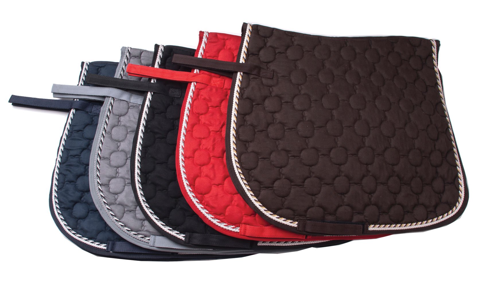 Rhinegold Elite Diamante Trim Saddle Cloth, Raspberry