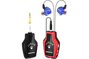 KIMAFUN Wireless in Ear Monitor System, Personal Wireless IEM System Earphone for Musicians, Singers (1TX+1RX)
