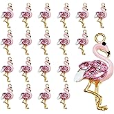 SiegYma 20Pcs Flamingo Charms for Jewelry Making Alloy Small Pendants for DIY Bracelets, Necklaces & Earrings - Summer Craft Charms for Jewelry Making (Gold)