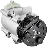 SYKRSS 5U2Z19V703CD AC Compressor with Clutch Compatible with Ford F-150 | for Expedition, for E-150 E-250 E-350 Econoline, for Lincoln Navigator, 4.6L 5.4L 6.8L, 5U2Z19V703CD Air Compressor