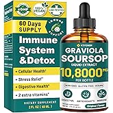 vivcmin Graviola Soursop Leaf Extract Liquid - Soursop Bitters Liquid, Support Immune, Relax, Liver and Sleep | Non-GMO, Sugar & Gluten Free, Original Flavor, 2 Fl Oz