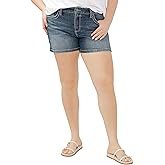 Silver Jeans Co. Womens Plus Size Suki Mid Rise Curvy Fit Short