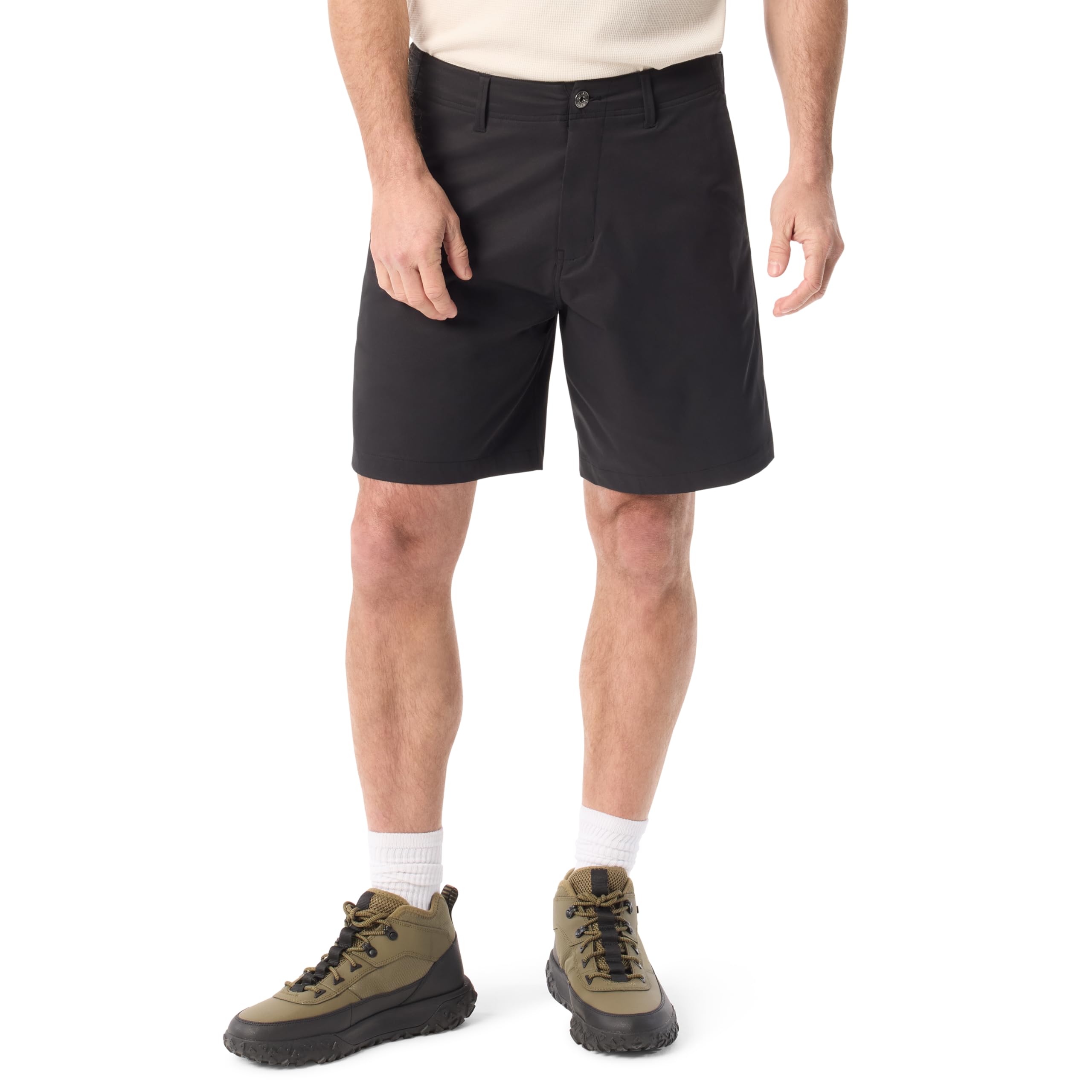 Photo 1 of BASS OUTDOOR Men's Water Repellemt Front Zip Traverler Short with 4 Pockets Standard, Caviar
