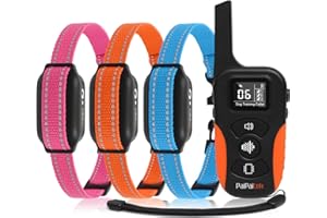 PaiPaitek Vibrating Collar No Shock for 3 Dogs Training, 3300ft Dog Training Collars with Vibration(1-9), Beep(1-9), Security Lock, Waterproof & Rechargeable Buzz Collar for Dogs 5-120 lbs - No Prongs