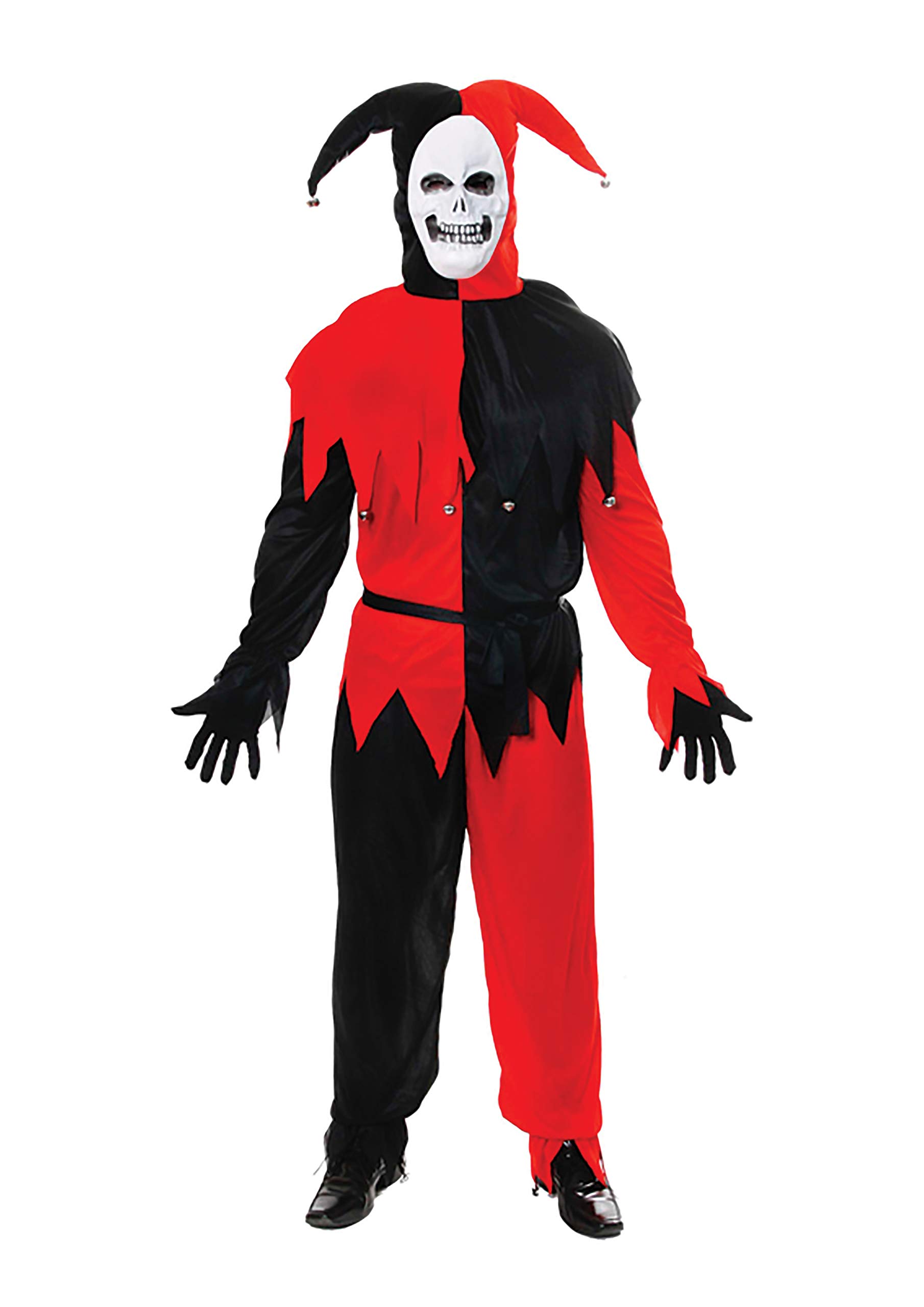 Henbrandt Evil Jester (One Size) Adult Halloween Fancy Dress Costume