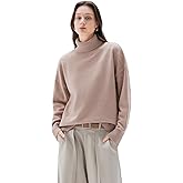 SUUKSESS Women Cashmere Blend Oversized Turtleneck Pullover Sweater Long Sleeve Knit Jumper Tops