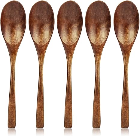 Aoosy Holzloffel Loffel Holzerne Suppenloffel Set 20cm Japanischen Koreanischen Stil Holz Reis Essloffel 5 Stuck Amazon De Kuche Haushalt