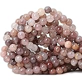 CHEAVIAN 45PCS 8mm Natural Pruple Berry Quartzite Crystal Round Loose Beads for Jewelry Making 1 Strand 15"