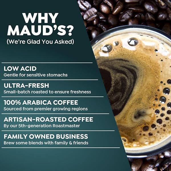 MAUD’S KONA COFFEE PODS, 50CT, MEDIUM ROAST COFFEE IN SINGLE SERVE PODS – 100% ARABICA COFFEE, COMPATIBLE WITH KEURIG K CUPS MAKER