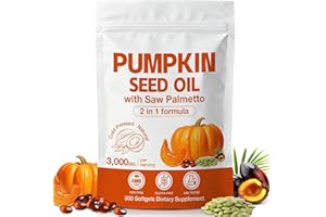 MaxHemp Pumpkin Seed Oil with Saw Palmetto Capsules 300 Softgels - 3000mg Max Strength, Cold-Pressed, Supports Hair, Urinary, Bladder & Prostate Health, Boosts Immunity, Vegan Formula, Non-GMO