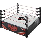 WWE Superstar Ring (14 in) with Spring-Loaded Mat &amp; Real Flex Ropes for Action Figures; Gift for Ages 6 Years Old &amp; Up