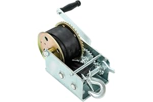 Fekuar 2500lbs Hand Winch with 24FT Strap, Heavy Duty Hand Crank Gear Winch Portable Manual Winch for Trailer, Boat or ATV