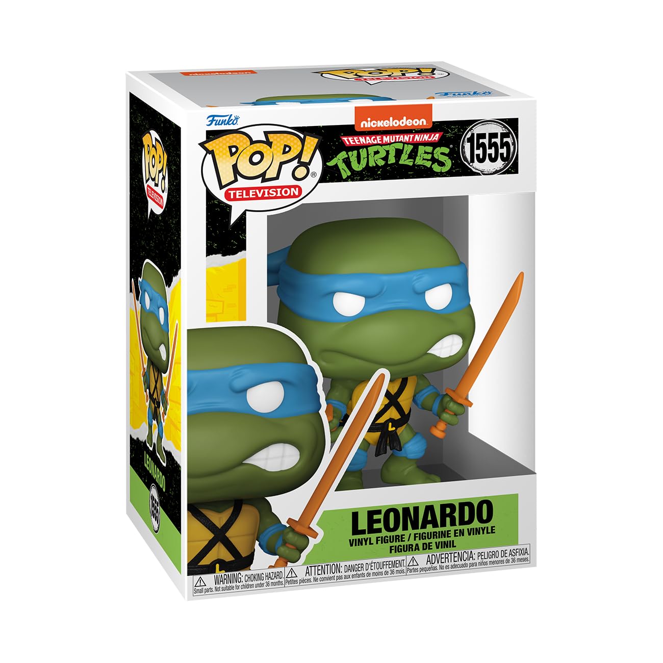 Funko POP! TV: Teenage Mutant Ninja Turtles (TMNT) – Leonardo - 1/6 Odds for Rare Chase Variant - TMNT Retro/Classic - Collectable Vinyl Figure - Gift Idea - Official Merchandise - TV Fans