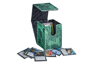 HENWEI MTG Deck Card Box, PU Leather Single Deck Case with Twin Flip, Holds 100+ Single Sleeved Magnet Collectible Card, Trading Cards Game Storage Box Compatible with TCG CCG Cards