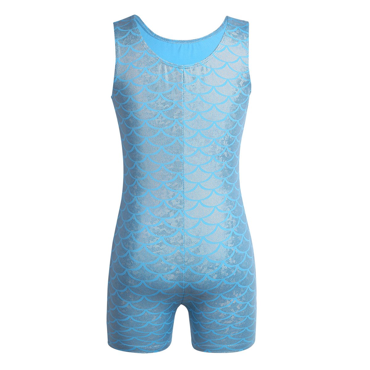 レオタード B07dphznmt ダンス 体操 スパークルノースリーブ ユニット タンクトップ リボン 6 7 Shiny Blue ガールズ カラフル Shiny ミスティック Scales Chictry Blue Scales ダンス用品 当店の記念日 Baudouin Ma